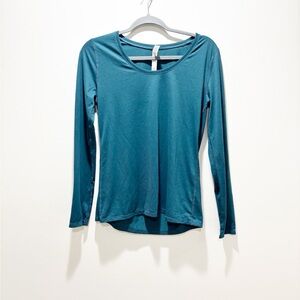 CORE IO Teal Long Sleeve Women's Top Activewear Lightweight Size Small